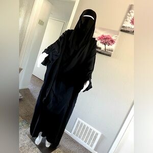 Long khimar with beautiful batwing sleeve Arabian dress and niqab🥰hijab abaya